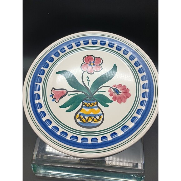 Vernon Kilns Pottery Gale Turnbull Hand Decorated T-631 Floral Luncheon Plate - Picture 2 of 5